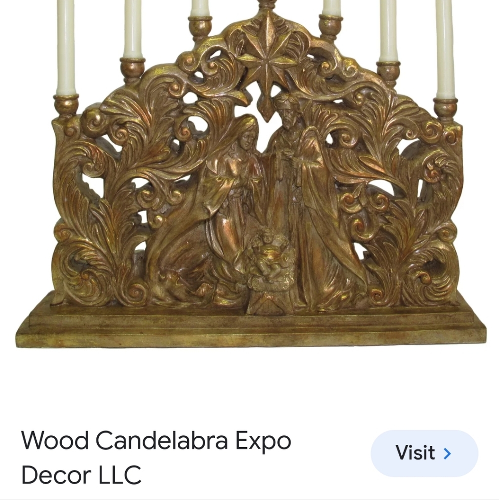 Gold Candlestick - Picture 6 of 10